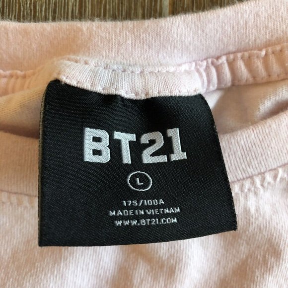 BT21 Pink T-Shirt Good Night Koala Bear Large - Picture 3 of 4